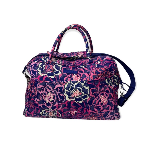 VERA BRADLEY RETIRED Katalina Pink Pattern Trimmed Vera Tote/Weekender Bundle - Picture 8 of 12